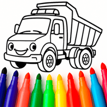Veicoli da costruzione da colorare per bambini
