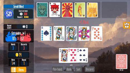 Quin. Balatro-like poker-solitaire - Screenshot 4