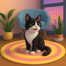 Cartoon Сat: naughty kitten