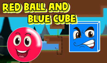 Red ball and blue cube