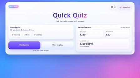 Quick quiz - Screenshot 1