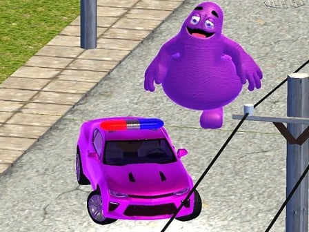 Grimace vs Police SuperCar