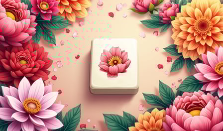 Floral tiles mahjong
