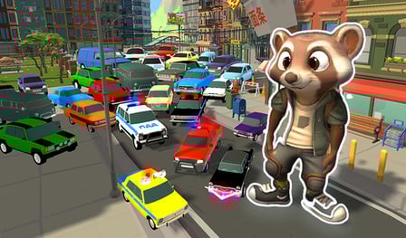 Raccoon AYOK Runs Away from the Chase!