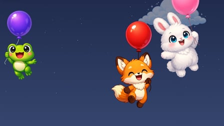 Pop the balloon: Baby Animals - Screenshot 1