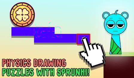 Physics drawing puzzles with Sprunki!