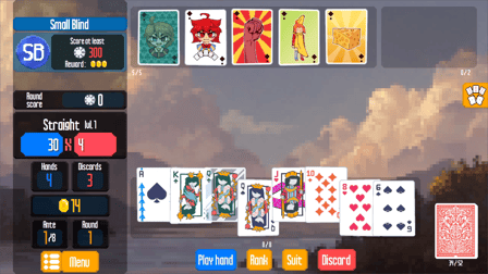 Quin. Balatro-like poker-solitaire - Screenshot 3