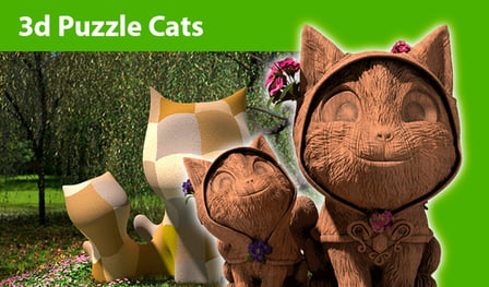 3d Puzzle Cats