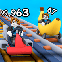 Obby: Climb Up and Slide Down on Minecarts