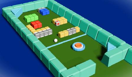Air hockey block crush