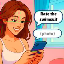 Sofia types a message.