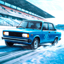 Drift Zhiguli: Winter start on ice