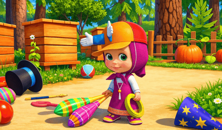 Play with Masha: collect the cubes!