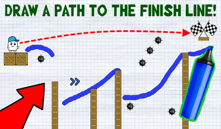 Draw a path to the finish line!