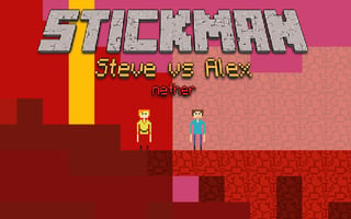 Stickman Steve vs Alex Nether