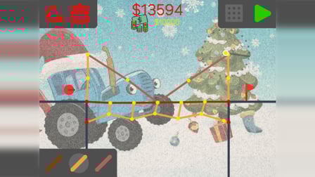 Help the Blue Tractor Cross the Pit! - Screenshot 1