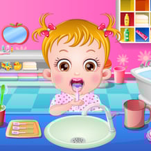 Baby Hazel Brushing Time