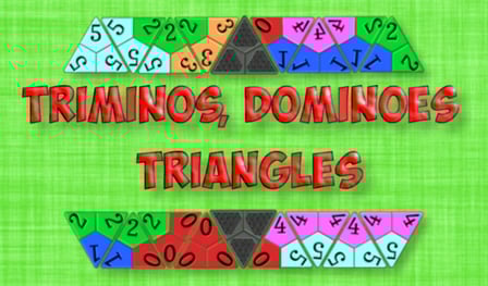 Triminos, dominoes triangles