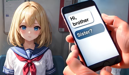 Texting with Beautiful Anime Girls