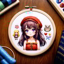 Pixels: Coloring-embroidery by numbers
