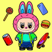 Labubu: Dress Up & Coloring game