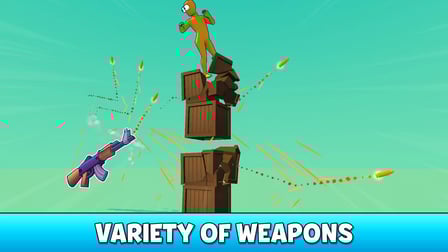 Ragdoll Gun Shooter! Cannon Spinner Playground - Screenshot 3