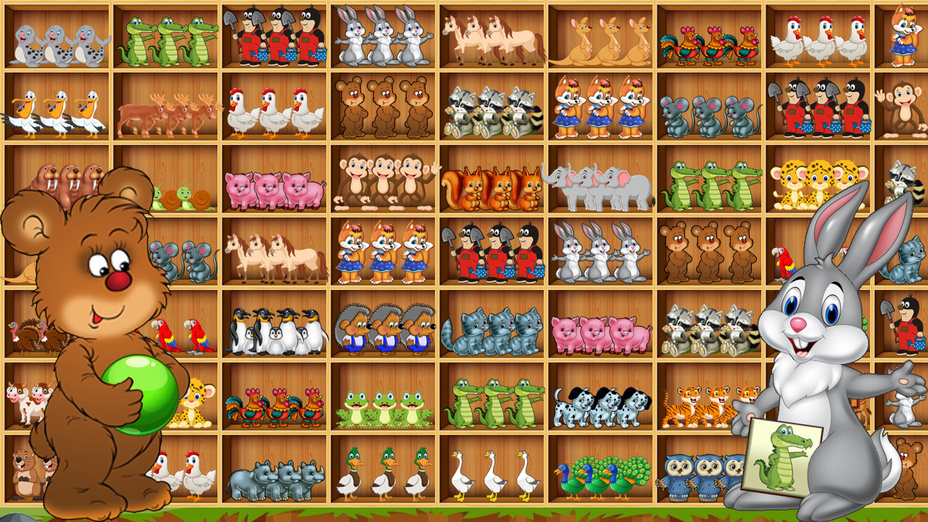 Animals on the shelves cover