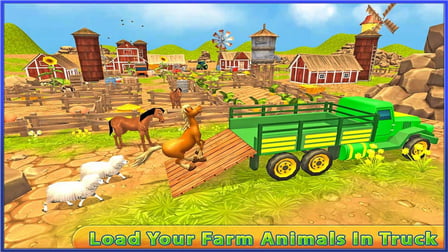 Farm Animal Truck Transporter Game 