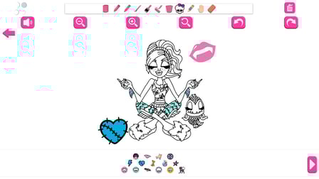 Monster Girls: Coloring & Stickers - Screenshot 4