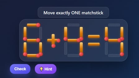 Matchstick brain training - Screenshot 1