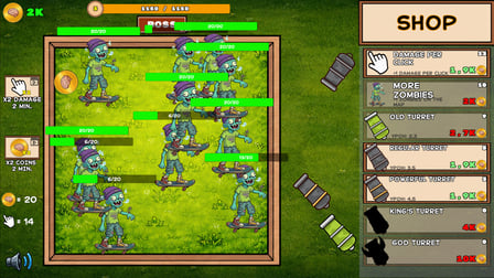 Zombie Clicker! Destroy the BOSS! - Screenshot 1