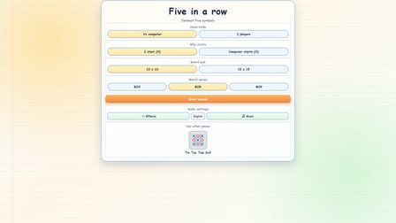 Five in a Row - Screenshot 1