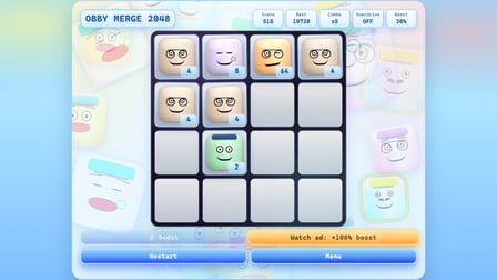 Obby Merge 2048 - Screenshot 2