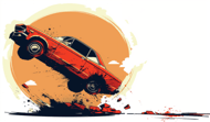 Crash test: destruction of cars