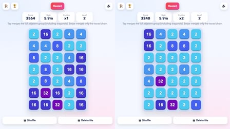 Blocks - Infinite merge 2048 - Screenshot 1