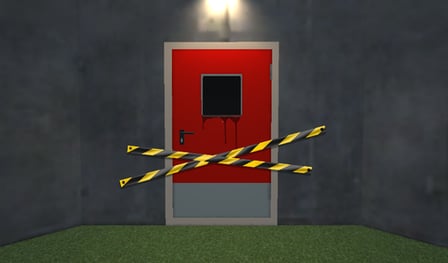 Don't go through that door.