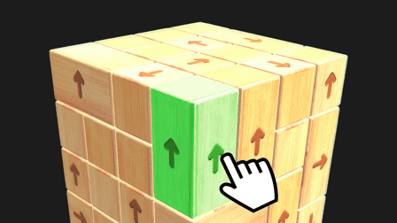 Tap 3D Wood Block Away