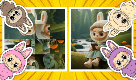 Labubu-Obróć puzzle!