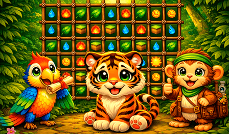 Match three: mission to save tiger Ko