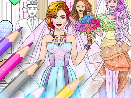 Wedding Coloring Dress Up Game