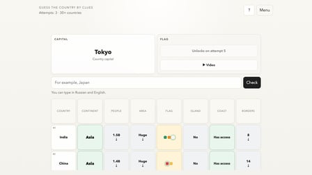 Guess the country by clues - Screenshot 2