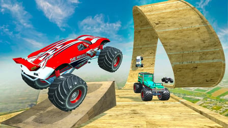 Mega Ramp Monster Truck Race