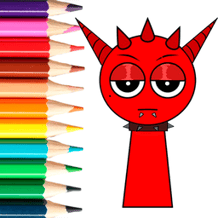 Coloring with Stickers - Sprunki