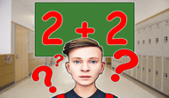 Schoolboy at school