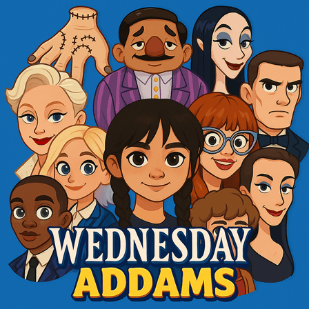 Wednesday Addams Merge Drop Puzzle thumbnail