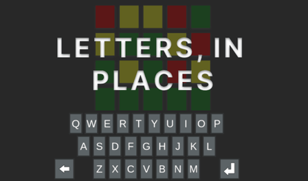 Letters, in places!