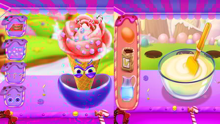 Frosty Ice Cream! Icy dessert