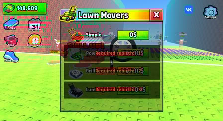 Mow the Lawn for Brainrots: Online - Screenshot 2