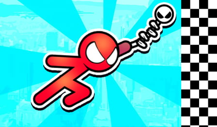 Stickman Spider Superhero with hook
