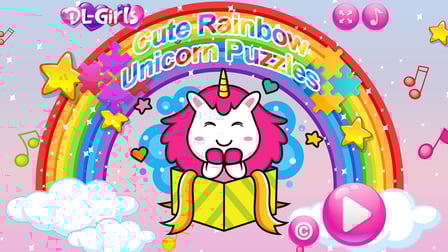 Cute Rainbow Unicorn Puzzles